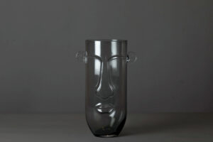 Florero Face Palmas gris