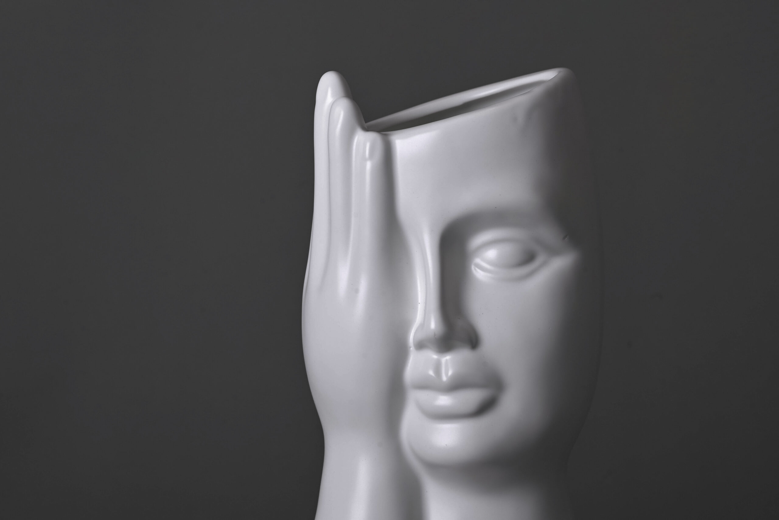 Florero Face Covered blanco - Image 3